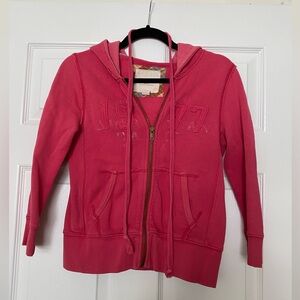 American Eagle Women’s 3/4 Sleeve Hooded Sweatshirt | Small | Pink